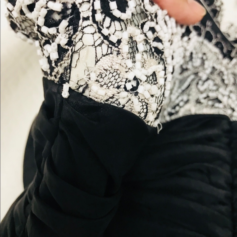 JS Boutique black and white lace cocktail dress 14 - Picture 6 of 8